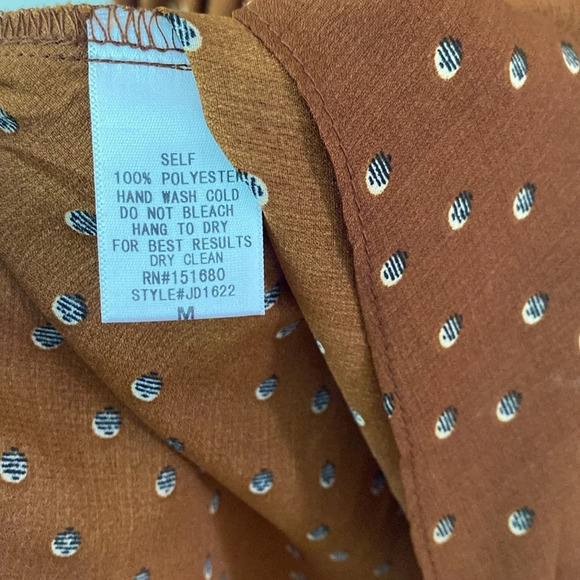 Storia Ruffle Layered Mini Dress in Rust Size Medium New Tiered Mini Dress - Picture 9 of 12